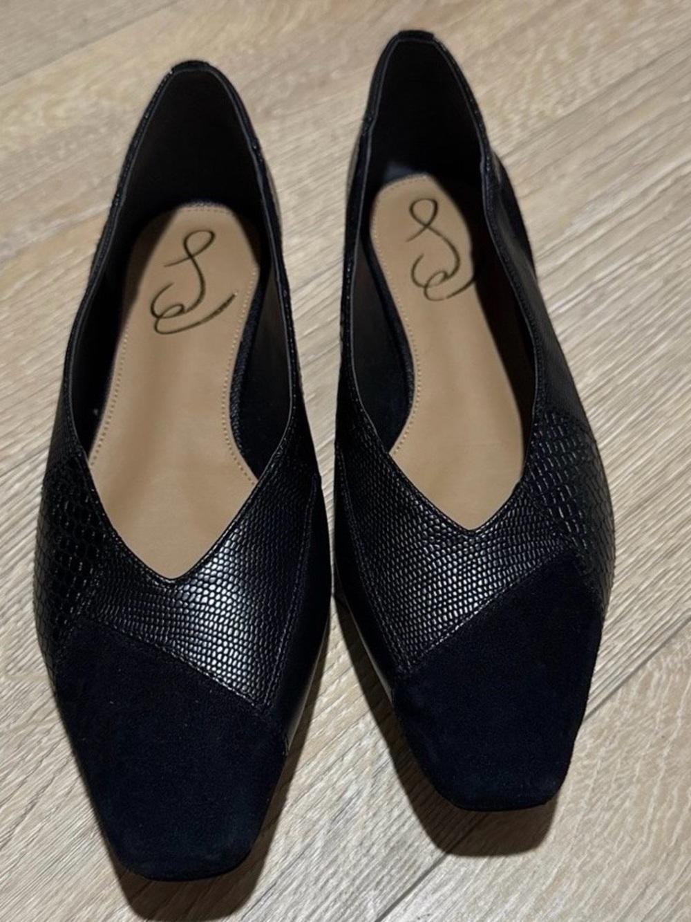 Sam Edelman Catalina Flats Black Leather Size 6 New, No Box